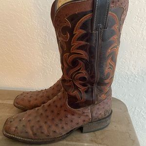 Justin Boots Full Quill Ostrich Boots